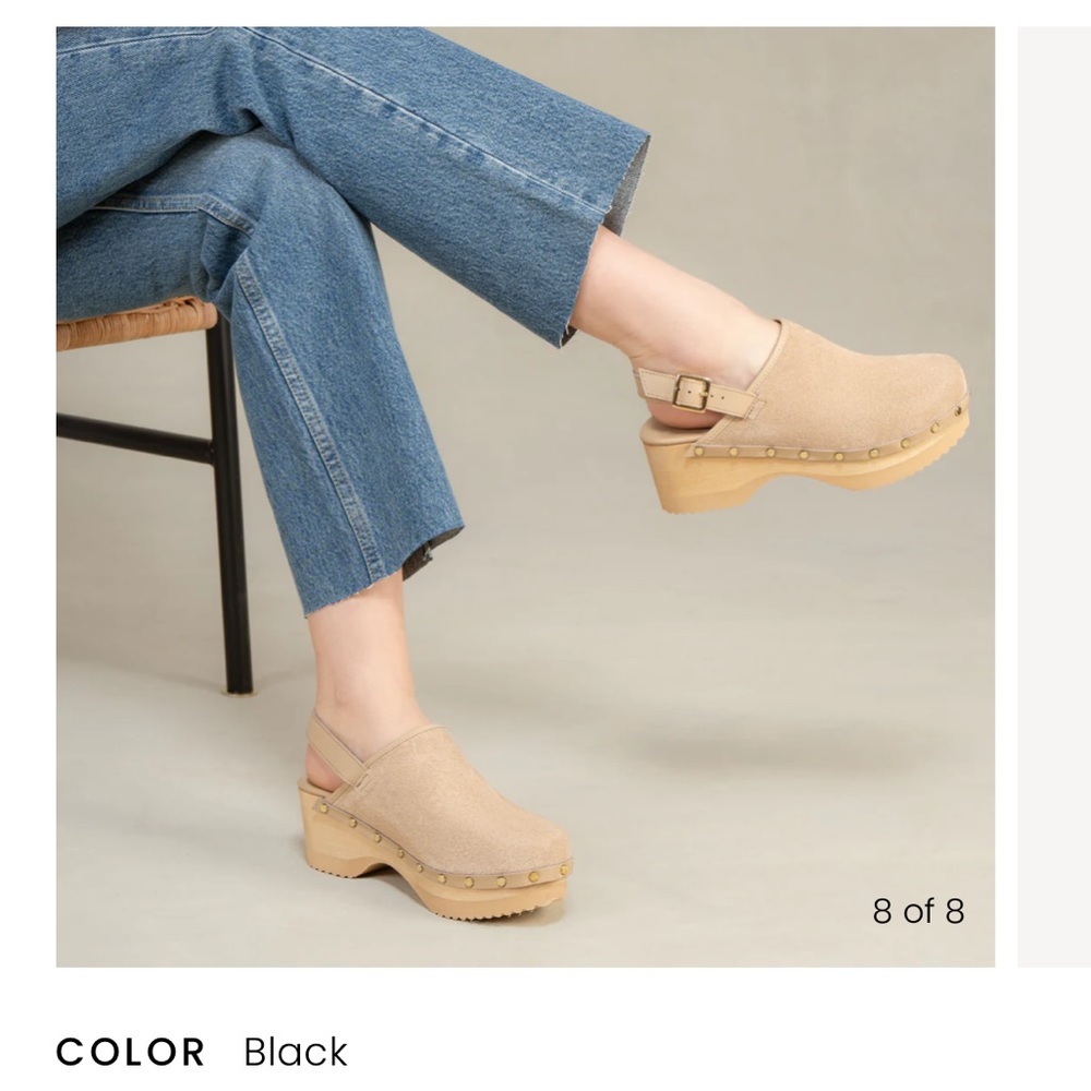 M. Gemi Greta Backstrap Suede Biscuit 40